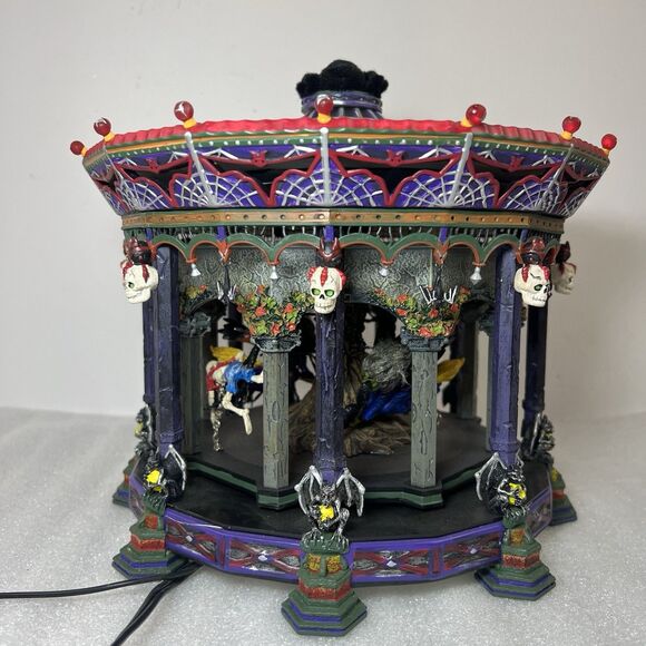 Department 56 Other - WORKING Dept. 56 Halloween 2002 Ghostly Carousel #56.55317 Spins Lights Sounds